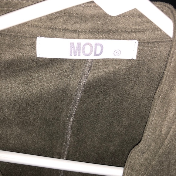 Hunter Green Suede Vest - Picture 3 of 3